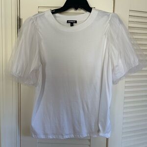 Express tulle sleeved tshirt